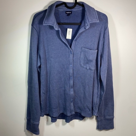 GAP Tops - NWT Gap Waffle Button Down Loungewear Shirt size small